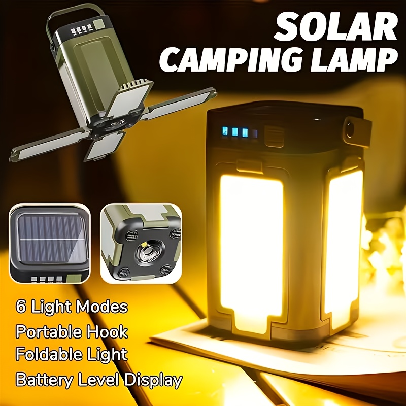 Outdoor Camping Tent - مصباح تخييم خارجي يعمل بالطاقة الشمسية،