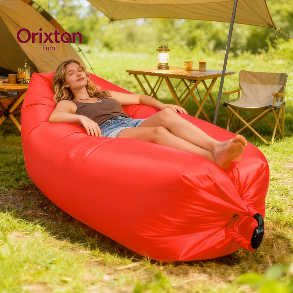 Bed Outdoor Camping - أريكة هوائية قابلة للنفخ متعددة الألوان،