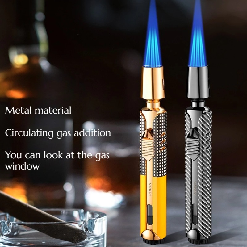 Outdoor Windproof Lighter - ولاعة غاز البوتان JOBON المعدنية بثلاثة