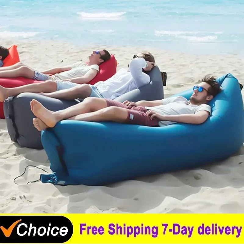 Bed Outdoor Camping - أريكة هوائية محمولة للاستخدام الخارجي، مقعد