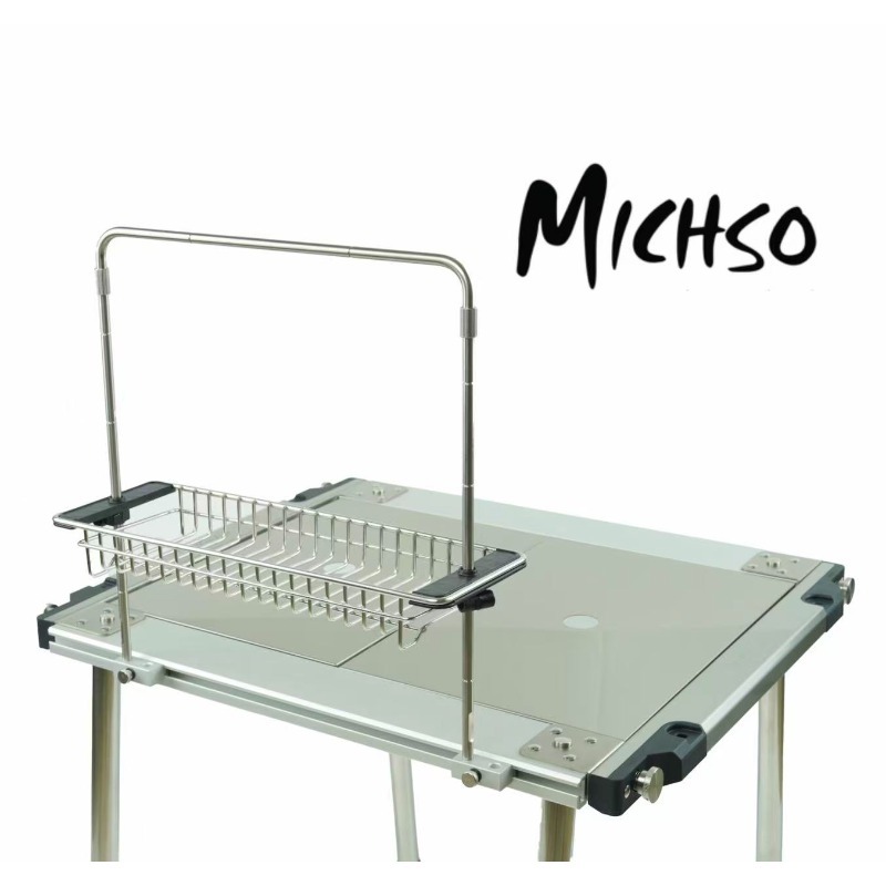 Outdoor Camping Table With Storage - حامل تمديد طاولة التخييم متعدد الطبقات