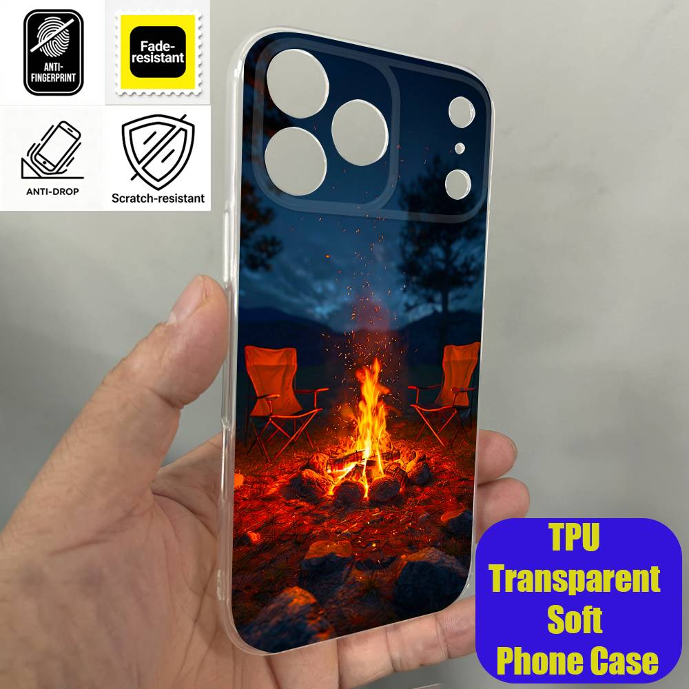 غطاء هاتف بتصميم نار المخيمات  - مراجعة Outdoor Camping Wallpaper وسعره