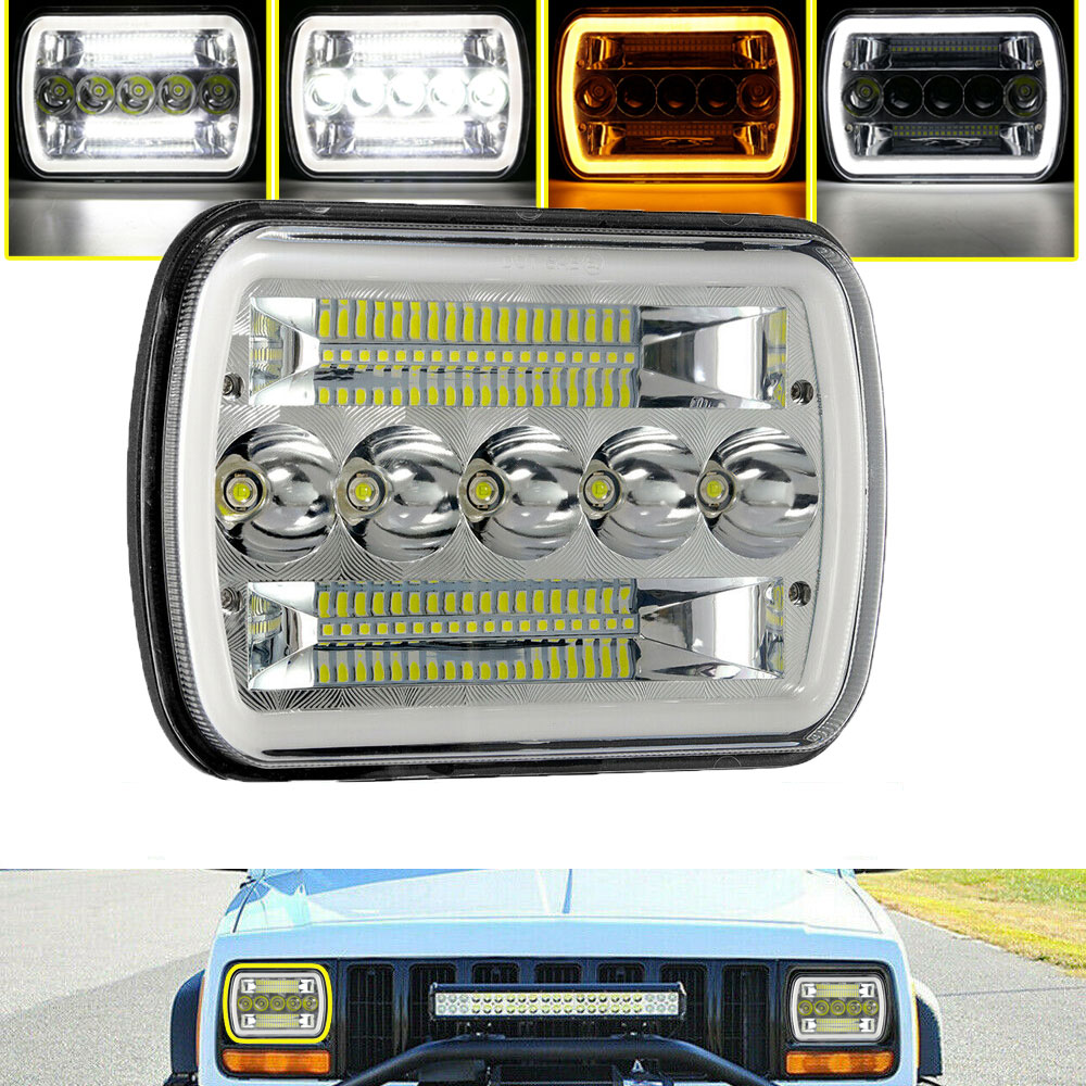 مصباح أمامي LED مربع للسيارة م - مراجعة Outdoor Camping Jeep وسعره