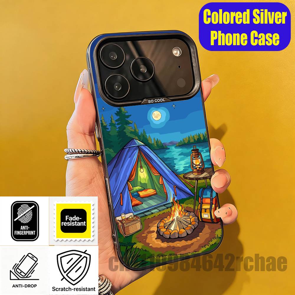 غطاء هاتف بتصميم نار المخيمات  - مراجعة Outdoor Camping Wallpaper وسعره
