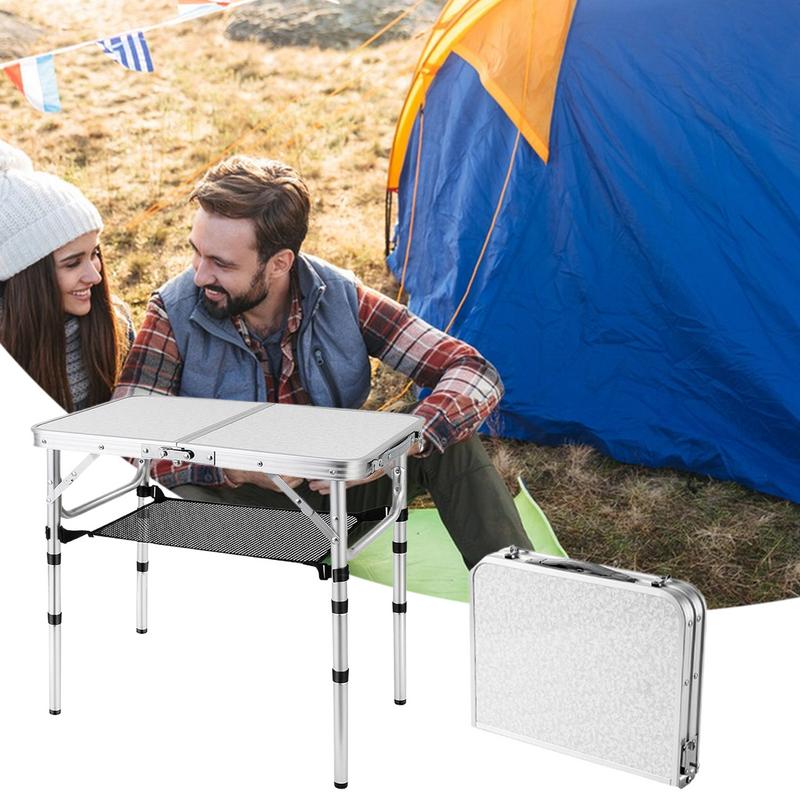 طاولة تخييم قابلة للطي في الهو - مراجعة Outdoor Camping Table With Storage وسعره