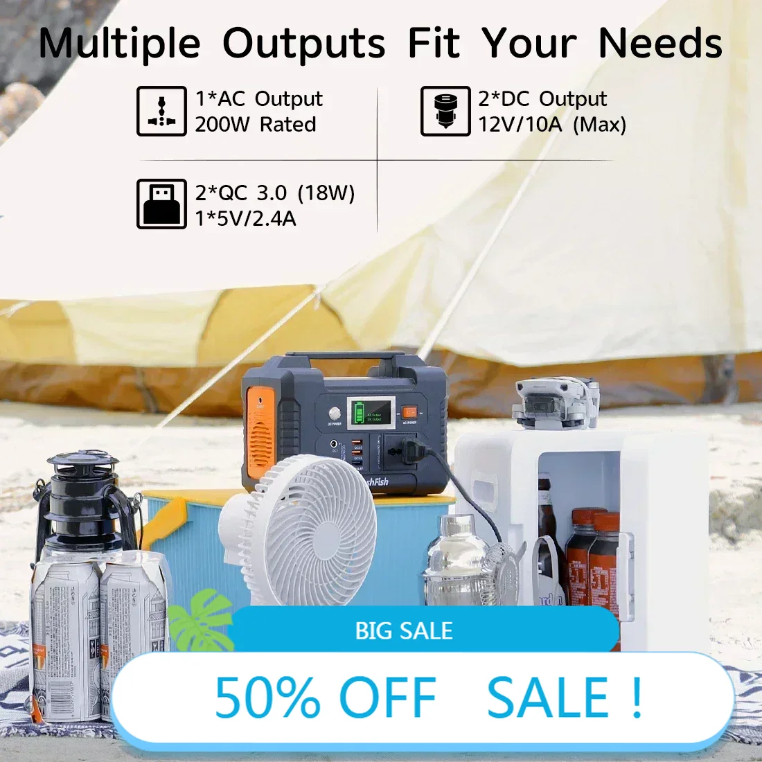 جديد 151WH التيار المتناوب في  - مراجعة Outdoor Camping Tv وسعره