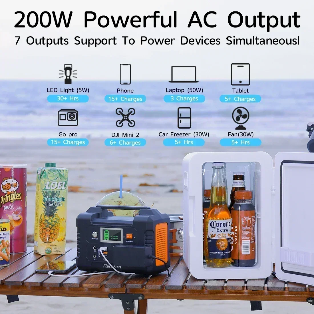 جديد 151WH التيار المتناوب في  - مراجعة Outdoor Camping Tv وسعره