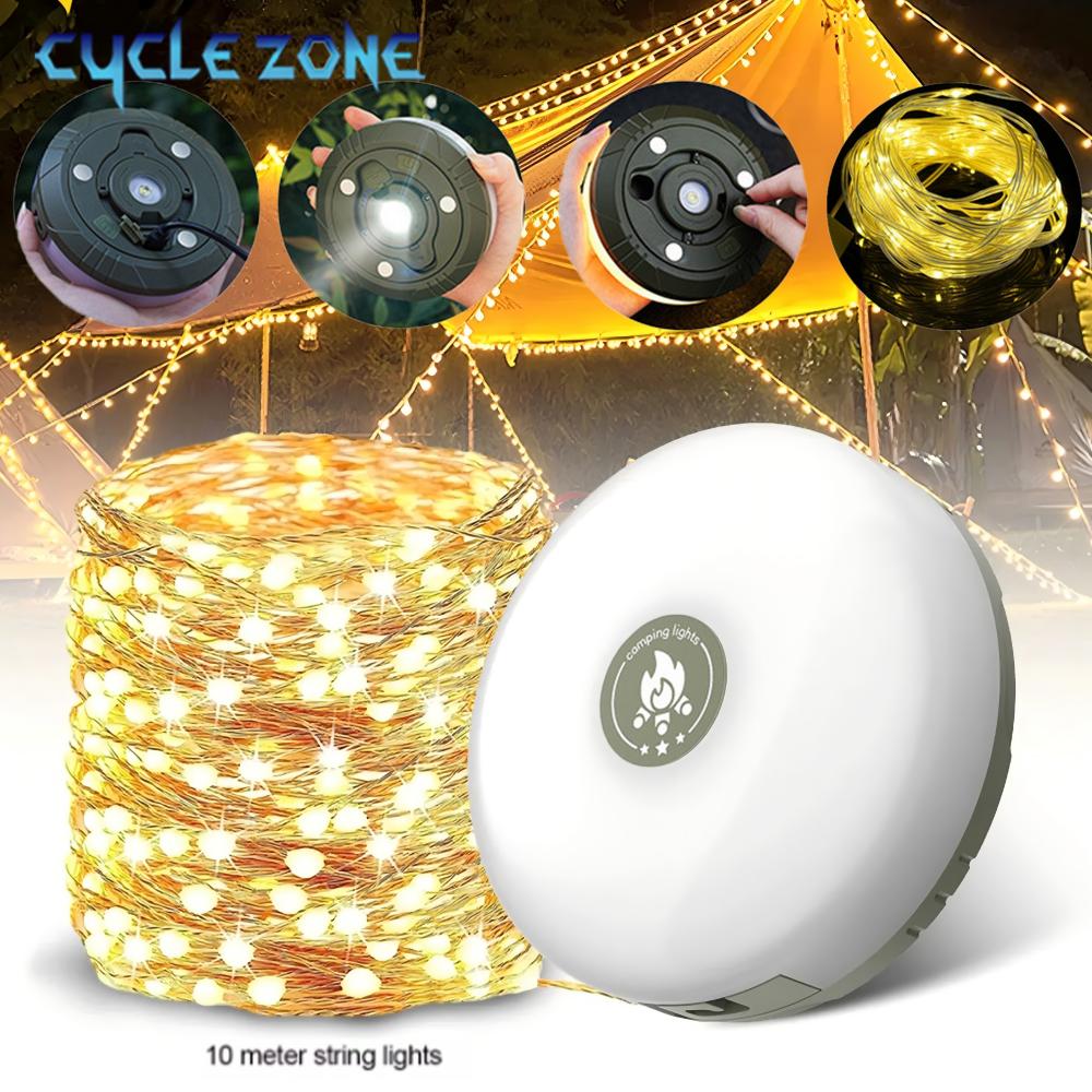 LED مصباح التخييم مع بكرة قطاع - مراجعة Outdoor Camping Zone وسعره