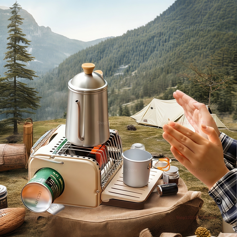 موقد غاز محمول للتخييم بقوة 12 - مراجعة Outdoor Camping Heater For Tent وسعره