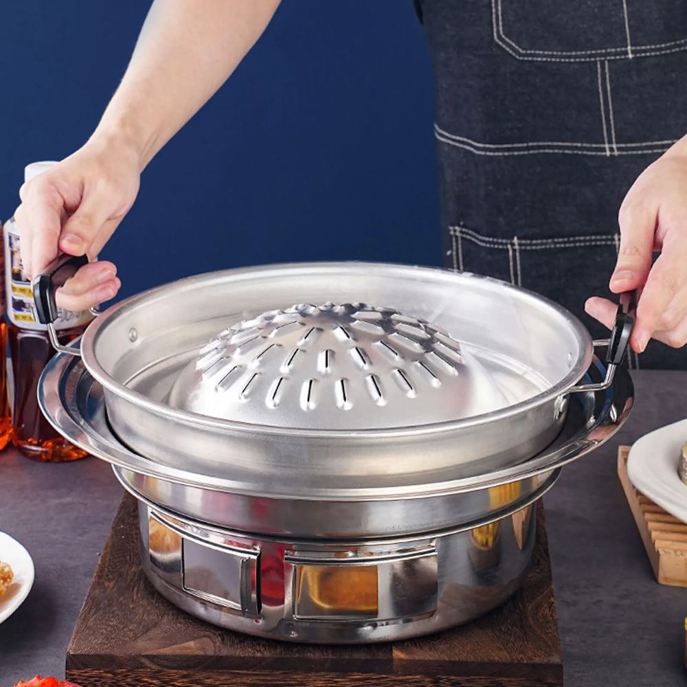 مقلاة شواء وطهي 2 في 1 غير لاص - مراجعة Outdoor Camping Kitchen وسعره