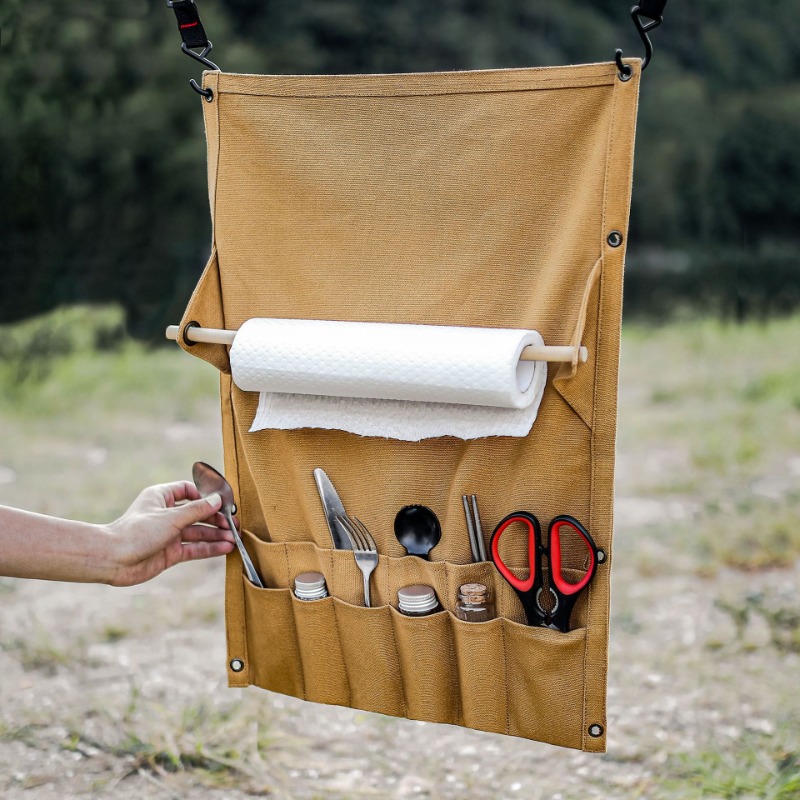 منظم أواني قماشية مثبتة على ال - مراجعة Outdoor Camping Wallpaper وسعره