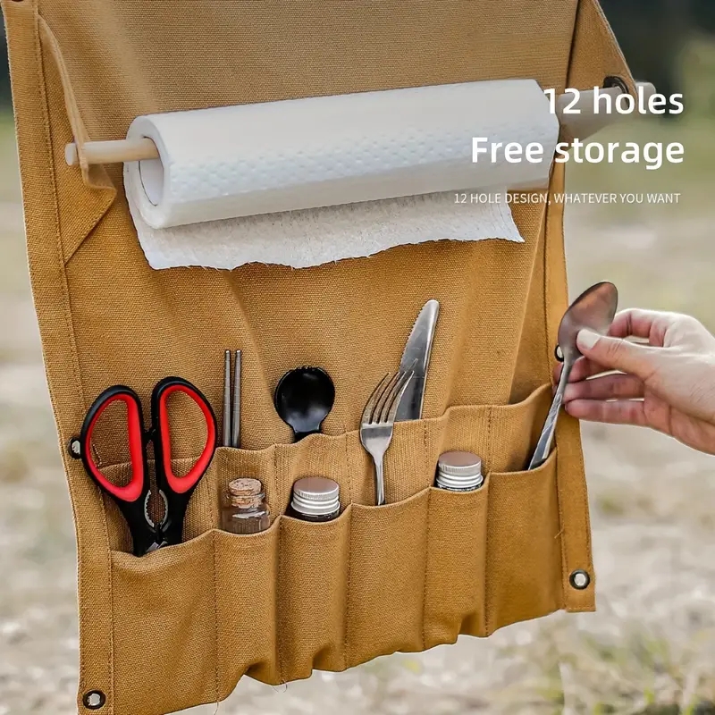 منظم أواني قماشية مثبتة على ال - مراجعة Outdoor Camping Wallpaper وسعره