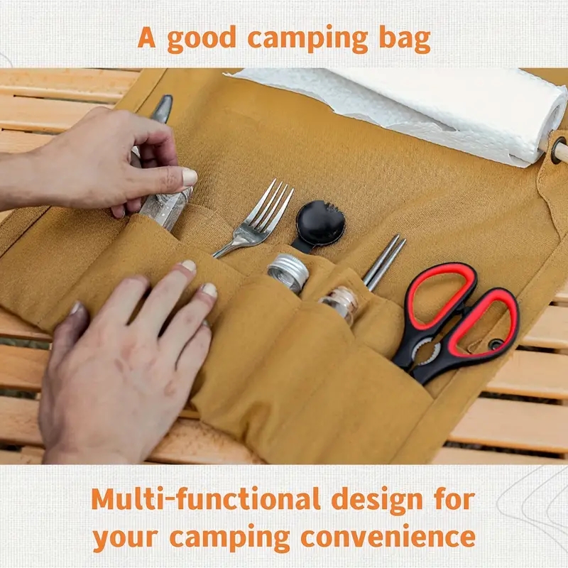 منظم أواني قماشية مثبتة على ال - مراجعة Outdoor Camping Wallpaper وسعره