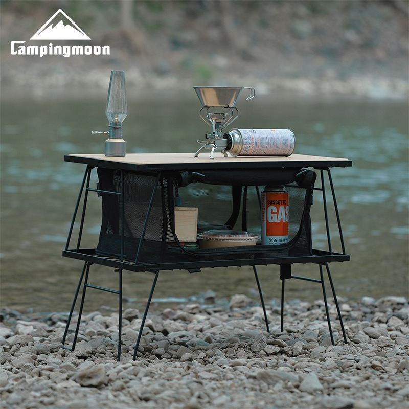 طاولة تخييم محمولة متعددة الوظ - مراجعة Outdoor Camping Table With Storage وسعره