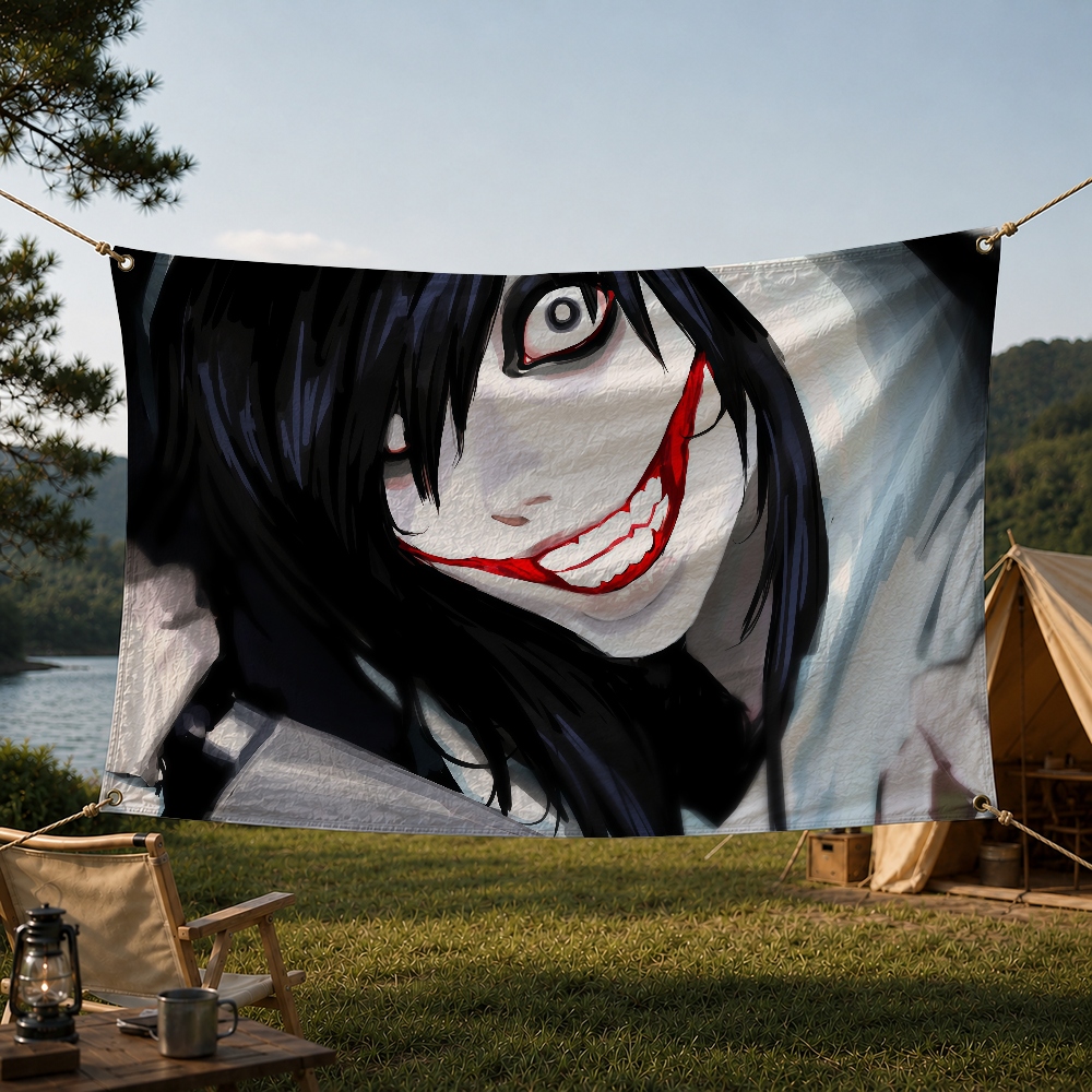 علم كرتوني لشخصية جيف ذا كيلر  - مراجعة Outdoor Camping Wallpaper وسعره