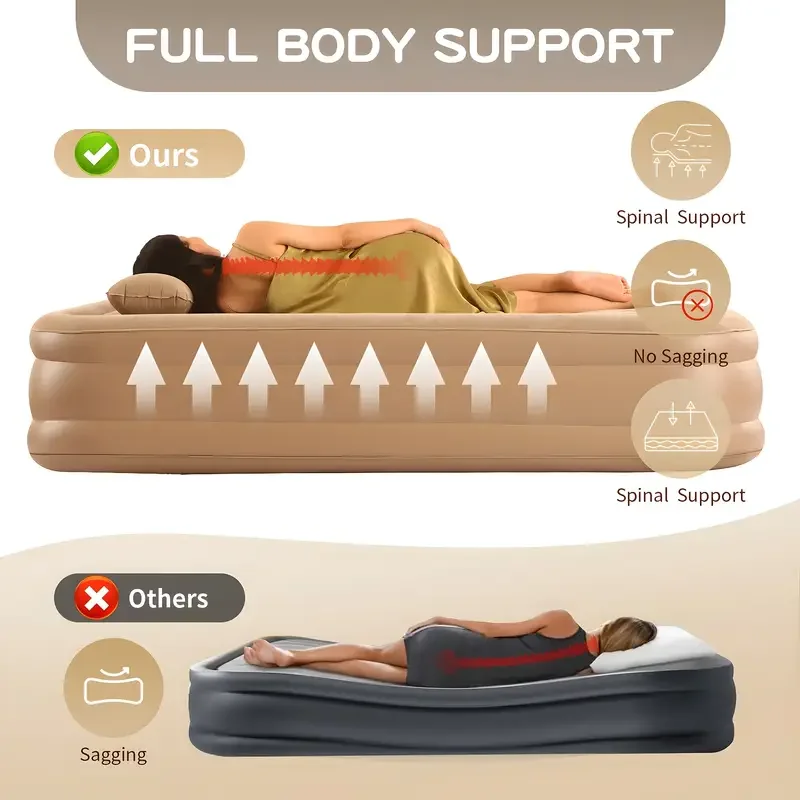 فراش هوائي داخلي فاخر للتخييم، - مراجعة Bed Outdoor Camping وسعره