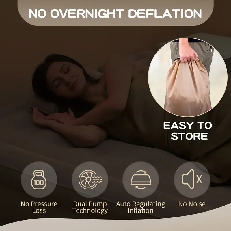 فراش هوائي داخلي فاخر للتخييم، - مراجعة Bed Outdoor Camping وسعره