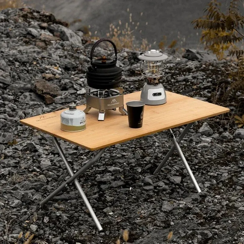طاولة قابلة للطي من الخيزران م - مراجعة Outdoor Camping Table With Storage وسعره