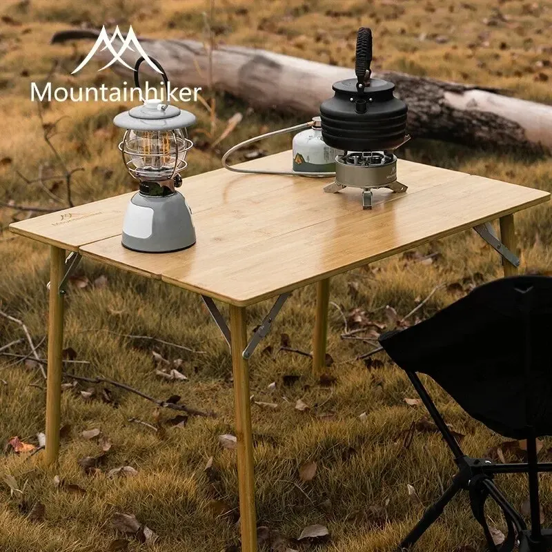 طاولة قابلة للطي من الخيزران م - مراجعة Outdoor Camping Table With Storage وسعره